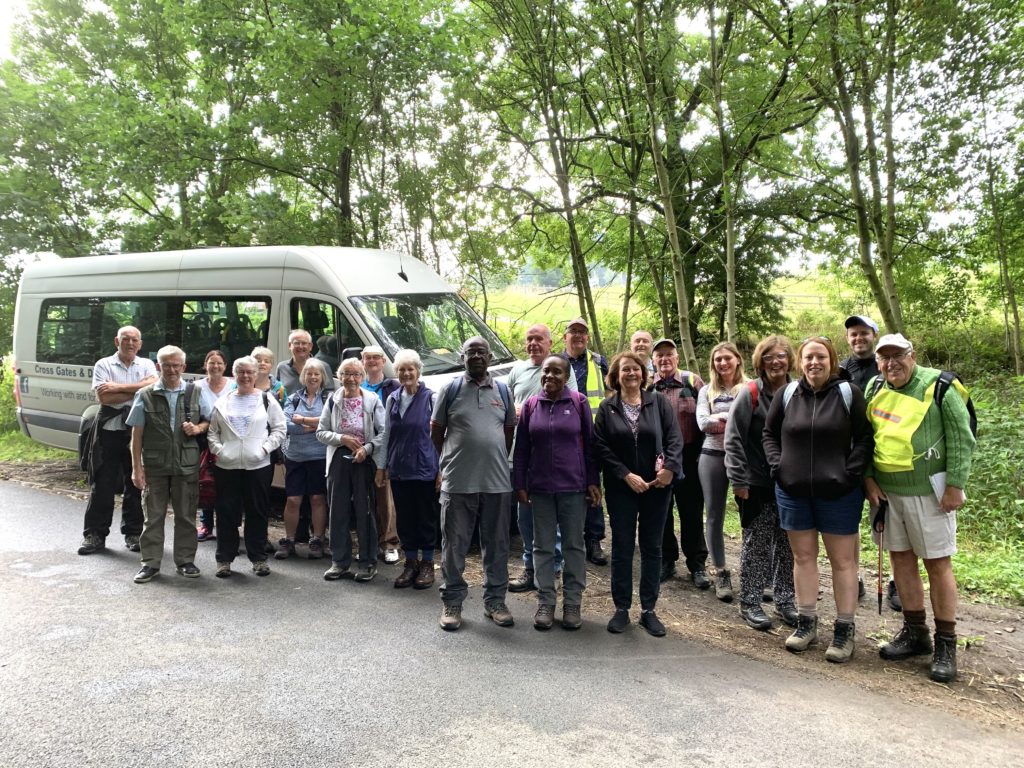 Picture of walking group on a trip out.